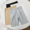 Calcinha feminina 1pc Segurança de seda de gelo sem costura calças curtas Mulheres finas plus size alta cintura sob a saia boxers anti -frict coxa shorts