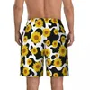 Short masculin Summer Board Men Imprimé de vache surfant y2k mignon de conception de tournesol design plage court pantalon décontracté trunks respirant plus taille