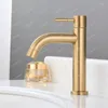 Bathroom Sink Faucets Vessel Gold Faucet Waterfall Single Handle Hole Deck Mount Bowl Cold Water Taps Torneiras Do Banheiro