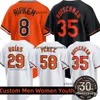 Anpassad 35 Adley Rutschman Baseball Jersey Men Women Youth 8 Cal Ripken Jr. 29 Ramon Urias 58 Cionel Perez 45 Keegan Akin 53 Baumann 74 Bautista Baseballtröjor