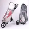 PVC Golf Sac de pluie Couverture de pluie Translucide Pluie pour les sacs de golf Poussez les voiturettes avec fermeture de poteau de golf à fermeture éclair