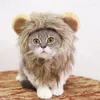 Cat Costumes Funny Pet Clothes Cute Wig Lion Mane Costume Cosplay Dog Cap Hat Fancy Dress With Ears Party Supplies