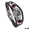 Braccialetti fascino braccialetti fascino retrò yinyang bracciale mltilayer in pelle da donna uomo gioielleria di moda volontà e consegna a goccia sabbiosa dhvqv dh3iu