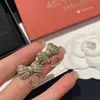Bow Dangle Earring Luxury Brand Designer Earrings Stud Women Crystal Rhinestone Pearl Wedding Party Jewelry Top Quality
