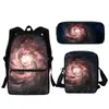 Schultaschen 3D -Druck Galaxy Kids Rucksack -Tasche Set für Teen Boys Girls Schoolbags Buchbags Bleistiftkoffer Schreibwarengeschenk