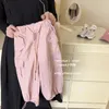 Set di abbigliamento per ragazze set elastico cargo pantaloni a tutta lunghezza 2024 estate alla moda casual semplice stile sciolto cool due pezzi