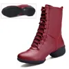 Chaussures de danse haut haut latin femmes noires salsa jazz bottes de danse talon talon extérieur femme adulte baskets de salon