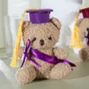 Graduation Dr. Bear Hat Dr. Little Bear Plush Toy Bachelor Teddy Bear Doll Logo Graduation Commemorative Gift