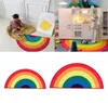 Tapetes meio redondo carpet de arco -íris de garoto tapete de tapete de tapete para quarto para quarto de quarto 6570067