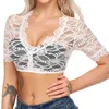 Bras Women's For Oktoberfest Blouse Black Elegant Dirndl Lace Sexy Costume Women Deep V Neck Lingerie 2024