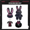 Plush Keychains KPOP ATEEZ Cartoon Plush Doll Keychain MITO Doll Card Holder Pop-UP Store Gift Set Seonghwa HongJoong Hairband Fans Collection Y240415