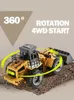 Diecast Model Cars Huina 1532 1/18 RC Truck Bulldozer Ligor do trator No. 2.4G Radio Control Engenharia Automotiva CARROS MENINOS E CRIMENTOS TROYS J240417