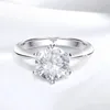 Smyoue GRA Certified 15CT Ring VVS1 Lab Diamond Solitaire for Women Engagement Promise Wedding Band Jewelry 240417