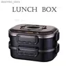 Bento -dozen 304 Roestvrij staal lunchbox voor kinderen draagbare roosters Bento Boxes Studenten Office Worker Food Storage Containers Thermal L49