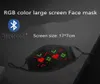 RGB 7COLOR Bluetooth Programmable Animação piscando texting Máscaras de face LED para festa de DJ de barra com bateria USB luminous MAS1644981