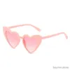 Zonnebrillen Kinderen schattige hartvormige zonnebril rood zwarte lens frame mode meisjes zonneglas buitenstrand bril