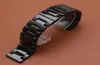 Polerad Watchband Bright Watch Strap Armband med fällbar spänne -distribution Svart keramik Cool för smarta klockor Gear S2 S3 WRIS1001607