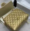 CC Luksusowa marka patentowa skórzana gwiazda plecak projektant damskiej torba na ramię 24 cm Ringer Gold Hardware Metal Bluckle torebka Matelasse Sainse Crossbody Sacoche