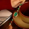 Relógios de pulso Tipo de vinho vintage Tipo de relógio verde de relógio verde Bracelet Romântico Designer feminino Acessórios de relógios automáticos para mulheres
