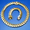 Chaîne cubaine d'or personnalisée 18k Gold 22 mm en gros de la chaîne cubaine Gold Collier de chaîne Miami Hip Hop