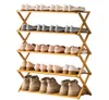 Multi Layer Folding Shoe Rack Installation Simple Household Economic Rack Dormitory Door Storage Racks Bamboo Shoes Cabinet W615148676130