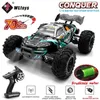 Diecast modelauto's wltoys 1 16 70 km/u of 50 km/u vierwielaandrijving RC-auto met LED-afstandsbediening Childrens High-Speed Drift Monster Truck vs 144001 speelgoed J240417