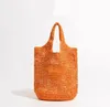 Woman bag Straw bag beach bag Fashion Mesh Hollow Woven for Summer Straw bag Black apricot summer woven bag Vacation bag Large capacity shopping bag