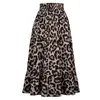 Rokken vrouwen zomer 2024 sexy luipaard print lang taille Europa poseerde lange rok losse kleding casual vestidos wsl5149