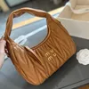 Mode handtas make -uptas Designer tas dames hoogwaardige onderarm tas hand geplooide tas crossbody tas lederen gestreepte tas enkele handvat mini -tas