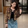 Jackets de mujeres Gold Sequin Tweed Coat Women Women Women 2024 Autumn Winter Vintage Versátil Versátil Caqueta de manga larga con bolsillos