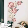 Wandaufkleber Pfingstrose Rose Blumen Drucken Tapeten Kunst Kindergartenabziehbilder für Kinder Wohnzimmer Innenausstattung Aufkleber Aufkleber