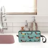 Cosmetic Bags Christmas Dachshund Dog Pattern Makeup Bag For Women Travel Organizer Cute Funny Pet Sausage Storage Toiletry