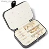 Accessories Packaging Organizers 1 Pcs Jewelry Box Rectangle Metal Buckle Storage Box Ring Earring Necklace with Holder Jewelry Organizer Display Case Y240417