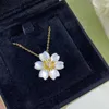 Collier de créateur de marque Vancelfe Luxury Collier Collier Fritillaria blanc Clover Fritillaria pour femmes