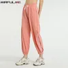 Pantaloni attivi Donne sciolte Yoga Harem Pantoni Mesh Legging sport traspiranti con tasca Bloomer a secco Bloomer Girls Jogger