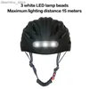 Caschi di cicli Caschi a LED Lampada Casco per biciclette in bicicletta con coda a LED Luce a margine di sport da esterno a cottura da esterno Equipaggiamento per biciclette ciclistica L48 L48