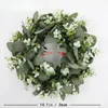 Flores decorativas 1pc Groches artificiais Eucalipto Garland decorado para portas Bem -vindo, suprimentos de decoração de festas