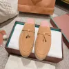 Babouche Mule Loafers Charms Walk Замшевые женские тапочки квартиры