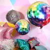 Décoration de fête 6pcs Ballons laser disco 18inch 70s 80s 90s décorations de balle de balle de néon fournit des ballons des années 70 des années 80