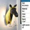 Lampy ścienne AoSong Contemporary Horsehead Lampa Spersonalizowana i kreatywna salon sypialnia Korytarz Korytarza Dekoracja Światła