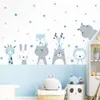 Cartoon Lion Giraffe Aufkleber Wand niedliche Tiere Sterne Aufkleber Kindergarten Vinyl Kinderkunstabziehbilder für Baby Kinderzimmer Home Dekoration 230531