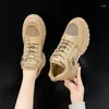 Casual schoenen dames hakken zomer sneakers tennis vrouwelijk platform vrouw-shoes 2024 mesh trainers dikke zool rozen med veter-up fa