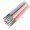 Professional Nail Art Brushes For Manicure Rhinestone Acrylic Paint Nail Brush Set UV Gel Polish Nails Lining Pen Gradient Brush