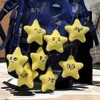 Plush nyckelringar Mark Doyoung Haechan Taeyong Key Chain Yellow Pentagonal Heart Expression Keychain Plush Pendant for Fans Star Soundabl Y240415