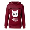 Women's Hoodies Sweatshirts S-3XL Cat Lovers Hooded Sweatshirt Kangaroo Dog Pet Paw Dropshipping Pullovers Cuddle Pouch Fish Pocket Hoodie 240413