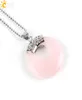 CSJA New Agate Women Necklace 중공 서클 빈티지 펜던트 Reiki Healing Natural Gem Stone Lapis Lazuli Rose Quartz 여자 친구 g6446395