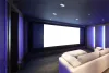 High Quality Fixed Frame Projector Screen 16:9 HD 3D 4K 8K Projection with Home Cinema Woven Sound Transparent Projector Screen