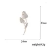 Brooches SKEDS Women Elegant Full Crystal Tulip Luxury Jewelry Fashion Casual Plant Series Sweater Coat Pins Corsage For Ladies