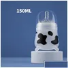 Детские бутылки детские бутылки Sile Feeding Bottle Complete Come корова имитируют грудное молоко для рожденного детского анти колика.