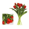 Decorative Flowers 1 Bouquet Simulated Tulips With 7 Fake Tulip For Wedding Decor PU PVC Artificial Flower Multiple Styles